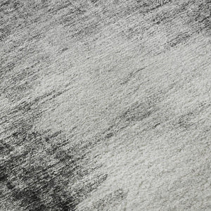 HomeRoots 9' X 12' Gray and Silver Abstract Area Rug - Stylish, Washable, UV-Protected & Stain-Resistant Design 657220