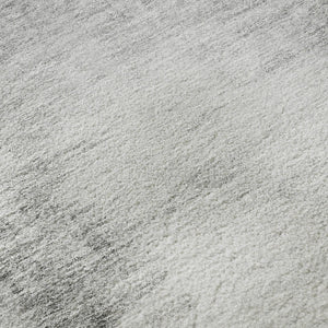 HomeRoots 8' X 10' Abstract Silver Gray & Pewter Area Rug - Washable, UV-Protected, Stain-Resistant Design 657231