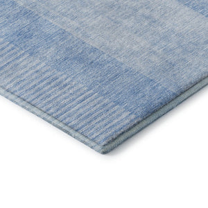 HomeRoots 8' X 10' Blue and Ivory Geometric Area Rug – Stylish, Washable, UV-Protected for High-Traffic Spaces 657249