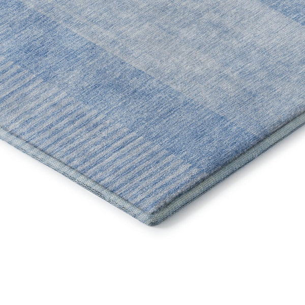 HomeRoots 8' X 10' Blue and Ivory Geometric Area Rug – Stylish, Washable, UV-Protected for High-Traffic Spaces 657249