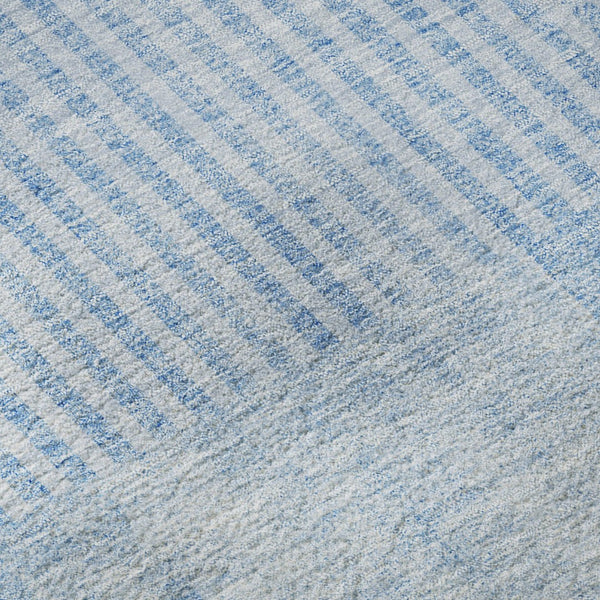 HomeRoots 8' X 10' Blue and Ivory Geometric Area Rug – Stylish, Washable, UV-Protected for High-Traffic Spaces 657249