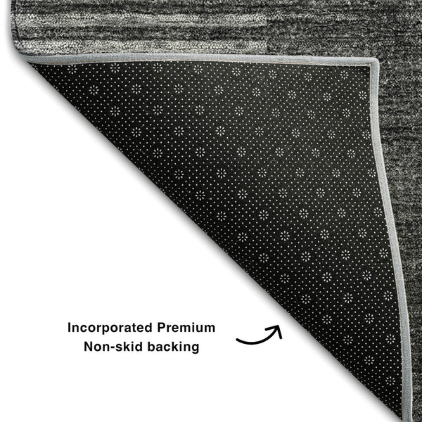 HomeRoots 10' X 14' Charcoal & Ivory Geometric Area Rug - Washable, UV-Protected, Durable & Stylish Design! 657257