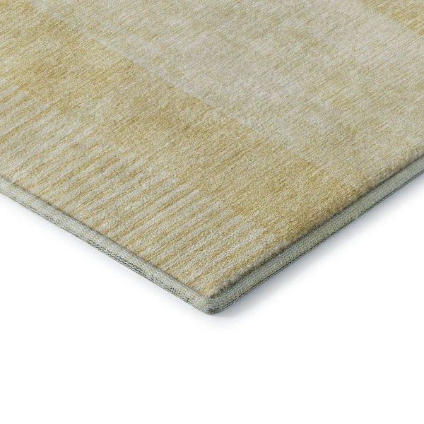 HomeRoots 8' X 10' Gold and Ivory Geometric Area Rug - Washable, UV Protected, Stain Resistant for Easy Care 657261