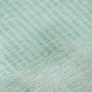 HomeRoots 9' X 12' Teal and Ivory Geometric Area Rug - Stylish, Washable, UV Protected for Busy Homes! 657286