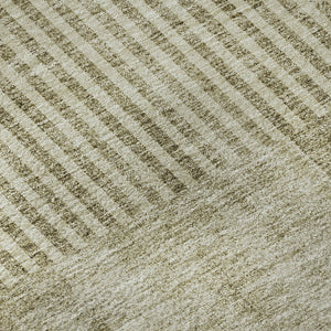 HomeRoots 5' X 8' Taupe and Ivory Geometric Area Rug - Durable, Washable, UV-Protected for High-Traffic Homes 657289