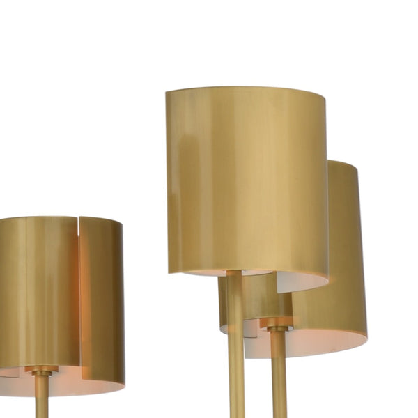 Wildwood Castle Yard Chandelier Antique Brass — 42" Modern Classic Pendant With Shaded Backlight, Glare-Free Glow 65731