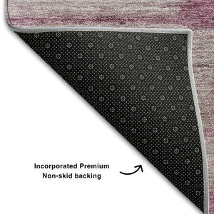HomeRoots 10' X 14' Plum Floral Washable Area Rug with UV Protection - Durable, Stylish, Easy-Care Home Essential 657311