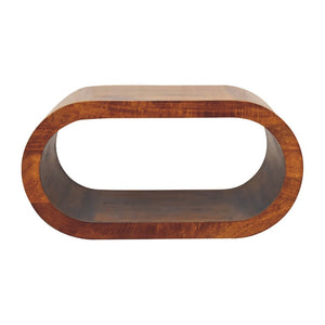 HomeRoots 32" Chestnut Solid Wood Coffee Table with Lower Shelf – Stylish, Durable, and Perfect for Any Space! 657337