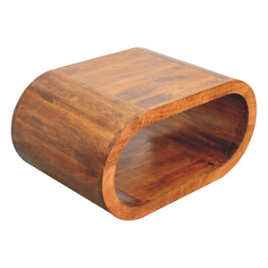 HomeRoots 32" Chestnut Solid Wood Coffee Table with Lower Shelf – Stylish, Durable, and Perfect for Any Space! 657337