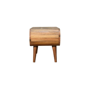 HomeRoots 35" Oak Solid Wood Coffee Table – Handcrafted Elegance with Shelf for Stylish Living Room Storage 657338