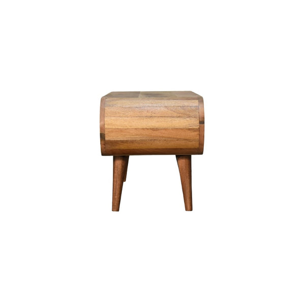 HomeRoots 35" Oak Solid Wood Coffee Table – Handcrafted Elegance with Shelf for Stylish Living Room Storage 657338