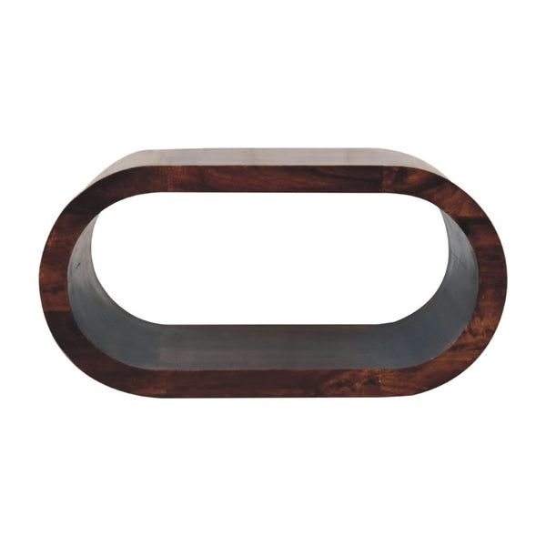 HomeRoots 32" Walnut Solid Wood Coffee Table with Shelf – Stylish Storage for Modern & Traditional Spaces 657347