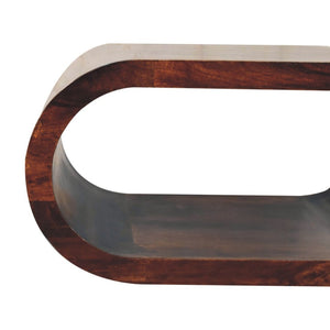 HomeRoots 32" Walnut Solid Wood Coffee Table with Shelf – Stylish Storage for Modern & Traditional Spaces 657347