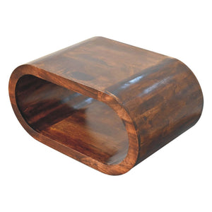 HomeRoots 32" Walnut Solid Wood Coffee Table with Shelf – Stylish Storage for Modern & Traditional Spaces 657347