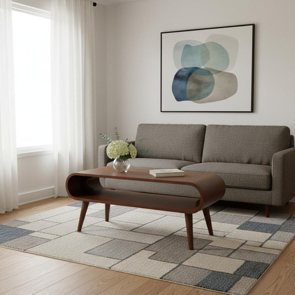 HomeRoots 32" Chestnut Solid Wood Coffee Table with Stylish Shelf - Handcrafted Elegance for Any Decor Style 657351