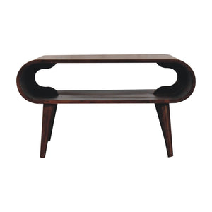 HomeRoots 32" Solid Walnut Coffee Table with Shelf – Timeless Design, Practical Storage, Perfect for Any Room! 657352