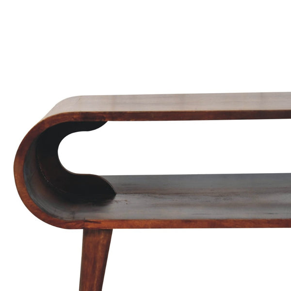 HomeRoots 32" Solid Walnut Coffee Table with Shelf – Timeless Design, Practical Storage, Perfect for Any Room! 657352