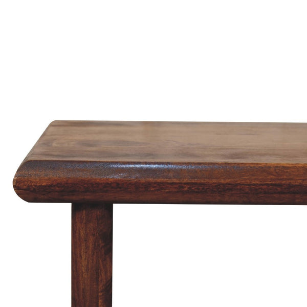 HomeRoots 32" Chestnut Solid Wood Coffee Table - Timeless Design, Durable Craftsmanship for Elegant Living Spaces 657355