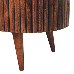 HomeRoots 34" Natural Solid Wood Oval Lift Top Coffee Table with Drawer - Stylish Storage & Versatile Design! 657364