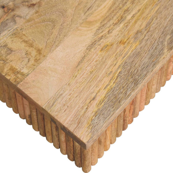 HomeRoots 32" Modern Solid Oak Square Pedestal Coffee Table - Stylish, Durable, and Perfect for Any Space! 657369