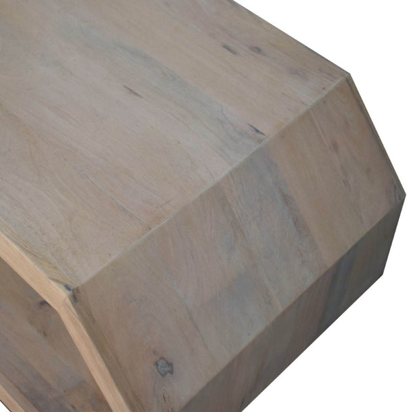 HomeRoots 39" Natural Solid Wood Coffee Table with Lower Shelf - Stylish, Durable, and Versatile Living Room Accent 657371