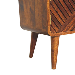 HomeRoots 35" Cream Boucle and Chestnut Wood Upholstered Bench with Storage Cabinet & Open Shelf for Organizing 657375