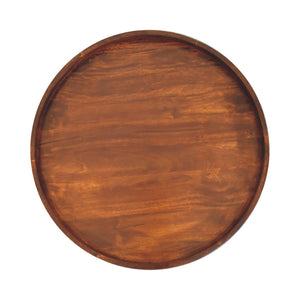 HomeRoots 32" Chestnut Solid Wood Round Coffee Table - Handcrafted Elegance for Modern & Traditional Spaces 657380