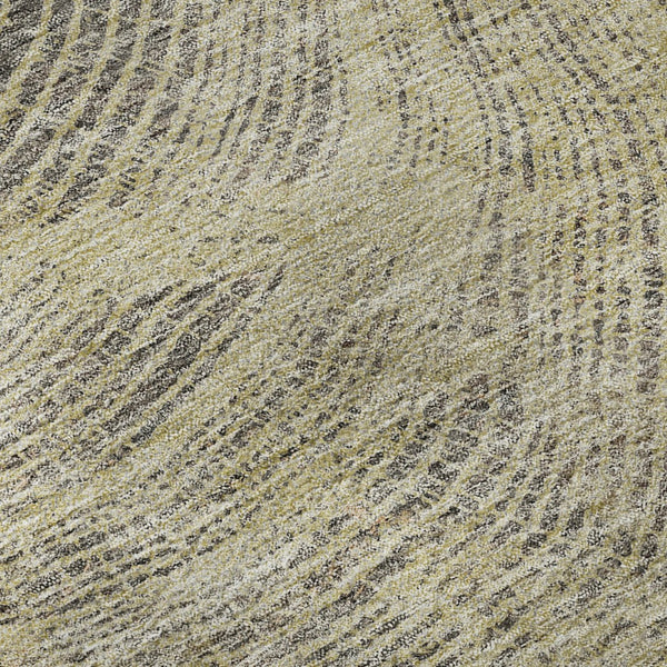 HomeRoots 8' Beige and Gray Woodland Lodge Washable Round Rug – Durable, Stylish, and Easy-Clean for Homes 657386