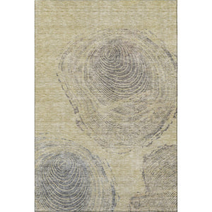 HomeRoots 10' X 14' Beige and Gray Woodland Lodge Area Rug – Washable, UV-Protected for Busy Homes & Style 657389