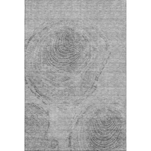 HomeRoots 10' Gray & Silver Woodland Lodge Rug – Washable, UV Protected, Stain-Resistant for Active Homes! 657395