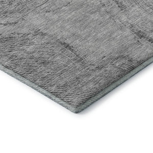 HomeRoots 10' Gray & Silver Woodland Lodge Rug – Washable, UV Protected, Stain-Resistant for Active Homes! 657395