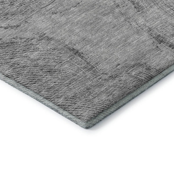 HomeRoots 10' Gray & Silver Woodland Lodge Rug – Washable, UV Protected, Stain-Resistant for Active Homes! 657395