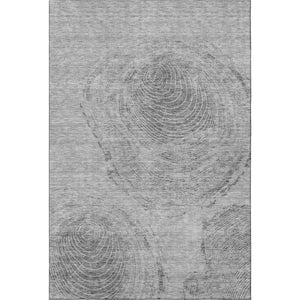 HomeRoots 10' Gray & Silver Woodland Lodge Rug – Washable, UV Protected, Stain-Resistant for Active Homes! 657395