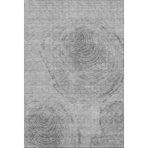 HomeRoots 10' Gray & Silver Woodland Lodge Rug – Washable, UV Protected, Stain-Resistant for Active Homes! 657395