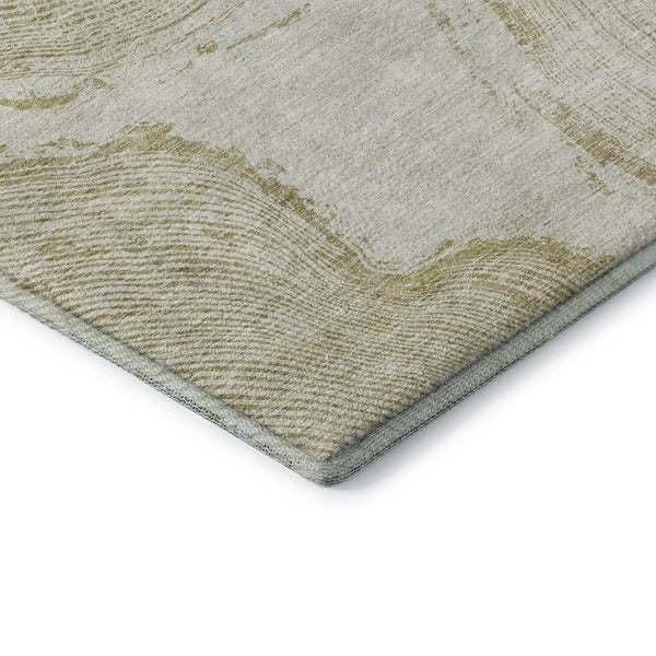 HomeRoots 5' X 8' Khaki Beige Woodland Lodge Rug - Washable, Stain-Resistant, UV Protected for Cozy Living Spaces 657397