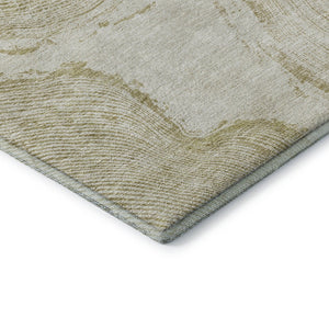 HomeRoots 8' X 10' Khaki and Beige Woodland Lodge Area Rug - Durable, Washable, UV Protected for Busy Homes 657399