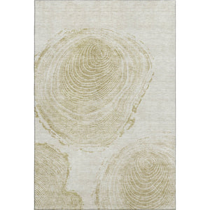 HomeRoots 9' X 12' Khaki And Beige Woodland Lodge Area Rug - Durable, Washable, UV Protected & Stain Resistant 657400