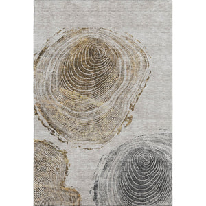 HomeRoots 10' X 14' Taupe Brown & Ivory Woodland Lodge Area Rug - Durable, UV-Protected, Easy-Care Design 657407