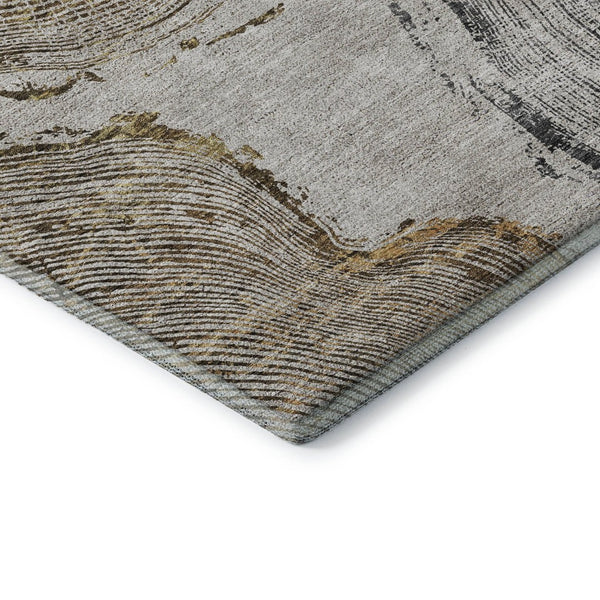 HomeRoots 10' X 14' Taupe Brown & Ivory Woodland Lodge Area Rug - Durable, UV-Protected, Easy-Care Design 657407