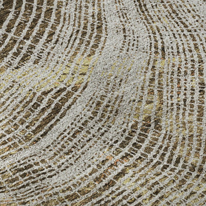 HomeRoots 10' X 14' Taupe Brown & Ivory Woodland Lodge Area Rug - Durable, UV-Protected, Easy-Care Design 657407