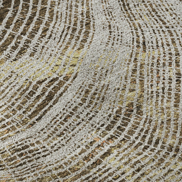 HomeRoots 10' X 14' Taupe Brown & Ivory Woodland Lodge Area Rug - Durable, UV-Protected, Easy-Care Design 657407