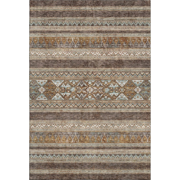 HomeRoots 9' X 12' Southwestern Washable Area Rug - Durable, Stain-Resistant, UV Protected for Family Spaces 657412