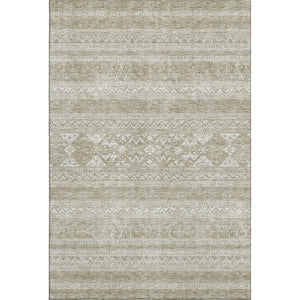 HomeRoots 10' X 14' Khaki & Ivory Southwestern Washable Area Rug – Stylish, Durable, UV-Protected for Homes 657425