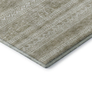HomeRoots 10' X 14' Khaki & Ivory Southwestern Washable Area Rug – Stylish, Durable, UV-Protected for Homes 657425