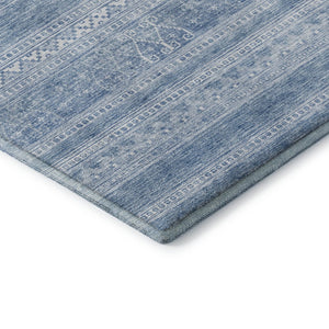 HomeRoots 8' X 10' Sky Blue Southwestern Area Rug - Washable, UV Protected, Durable & Family-Friendly Design 657447