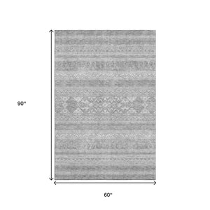 HomeRoots 5' X 8' Stylish Southwestern Washable Area Rug with UV Protection, Perfect for Homes with Kids & Pets 657451