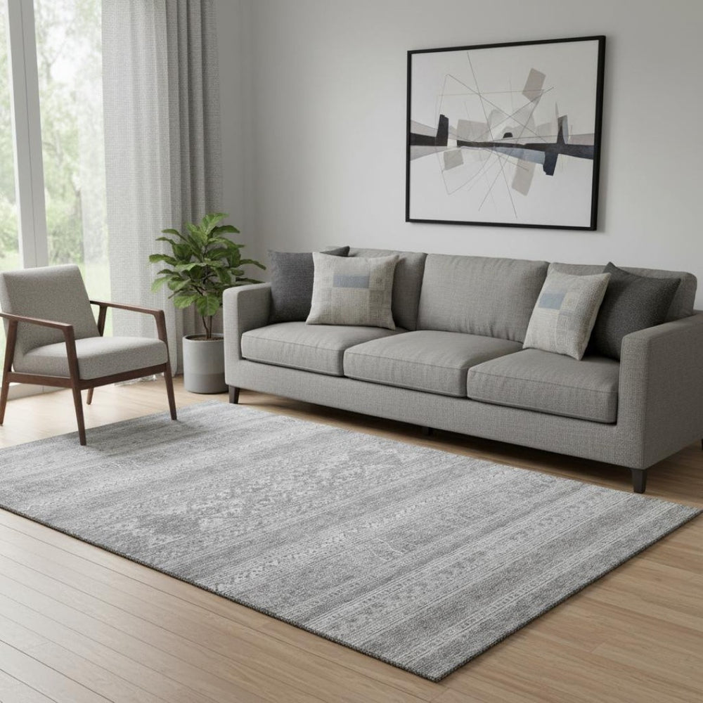 HomeRoots 5' X 8' Stylish Southwestern Washable Area Rug with UV Protection, Perfect for Homes with Kids & Pets 657451
