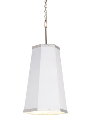 Wildwood High Street Hexagon Pendant: Elongated Polished Nickel Geometric Shade, Custom Benjamin Moore Colors, Adjustable Chain 65746