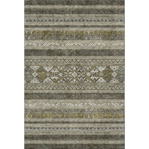 HomeRoots 9' X 12' Southwestern Washable Area Rug – Durable, UV-Protected, Stylish Taupe & Ivory Design 657466