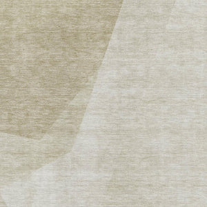 HomeRoots 8' X 10' Beige and Ivory Geometric Washable Area Rug - UV Protection, Stain Resistant, Durable Design 657477